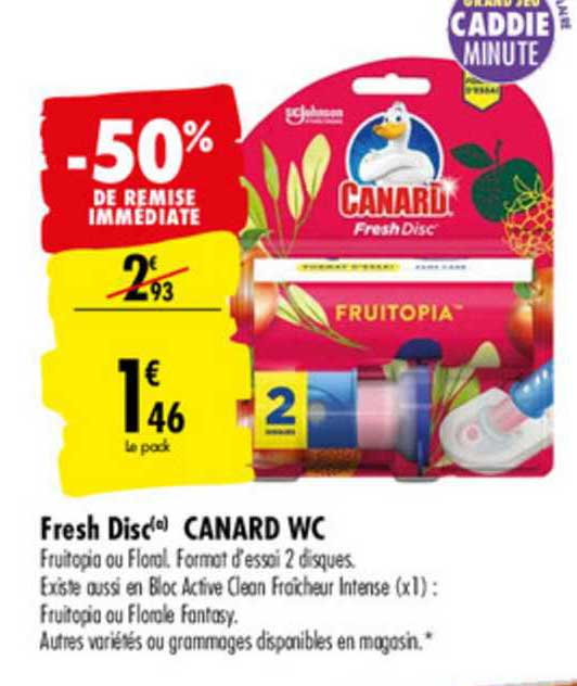 fresh disc canard wc -50% de remise immédiate