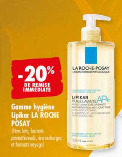 game hygiène lipikar la roche posay -20% de remise immédiate