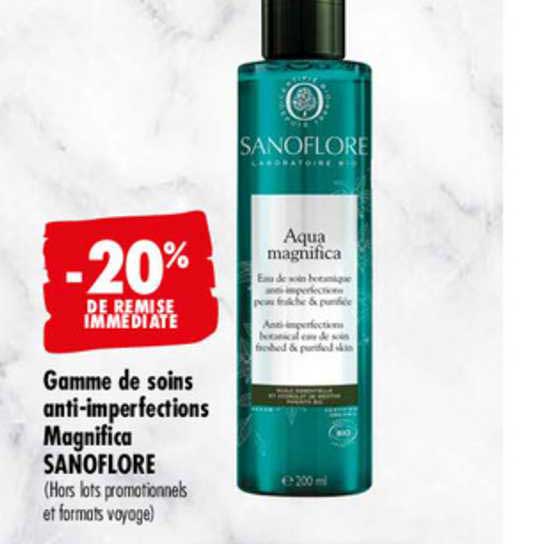 gamme de soins anti imperfections magnifica sanoflore -20% de remise immédiate