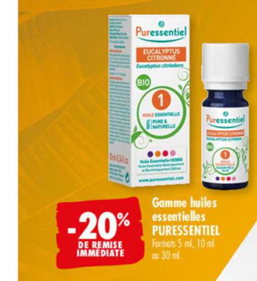 gamme huile essentielles puressentiel -20% de remise immédiate