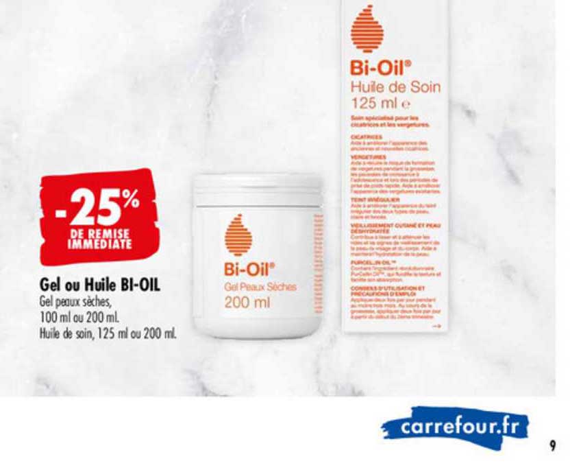 gel ou huile bl oil -25% de remise immédiate