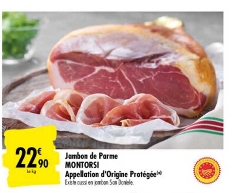 jambon de parme montorsi appellation d'origine protégée
