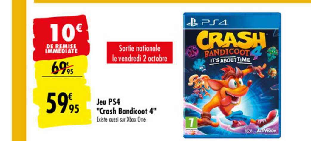 jeu ps4 "crash bandicoot 4"