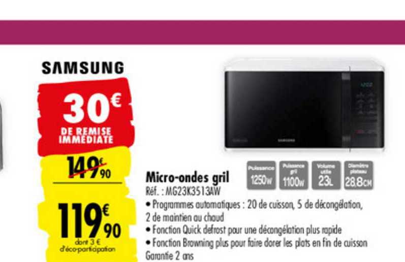 micro ondes gril samsung
