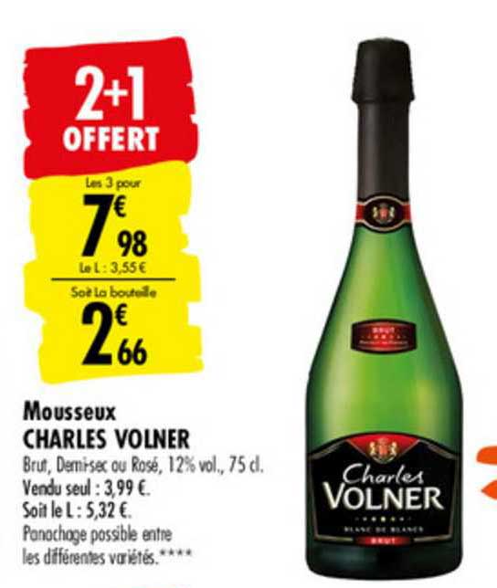 mousseux charles volner 2+1 offert