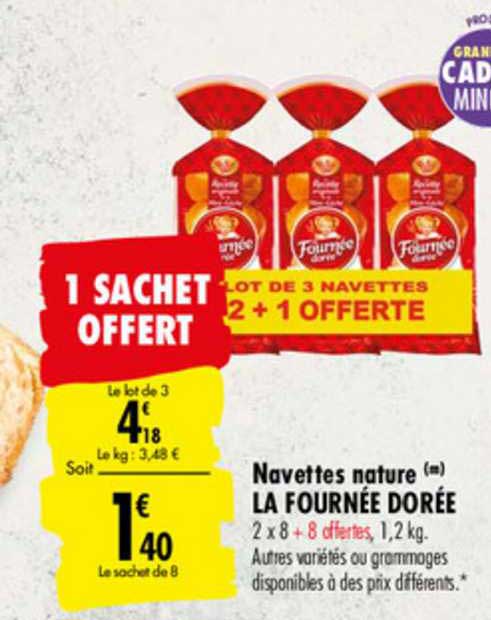 navettes nature la fournée dorée 1 sachet offert