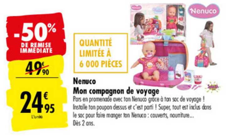 nenuco mon compagnon de voyage -50% de remise immédiate