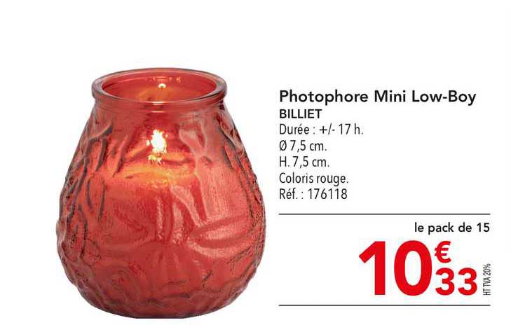 photophore mini low boy billiet