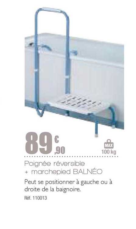 poignée réversible + marchepied balnéo