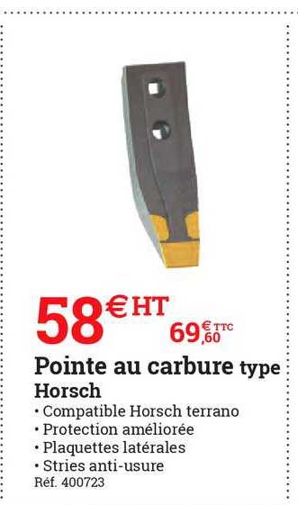 pointe au carbure type horsch