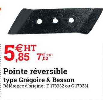 pointe réversible type grégoire & besson