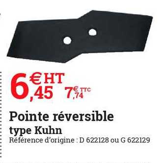 pointe réversible type kuhn