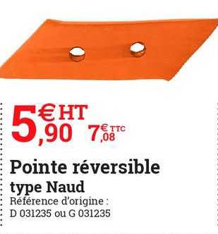 pointe réversible type naud