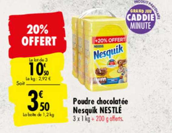poudre chocolatée nesquik nestlé