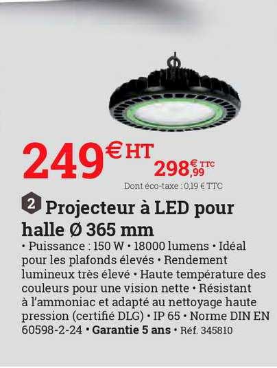 Projecteur à Led Pour Halle 365 Mm