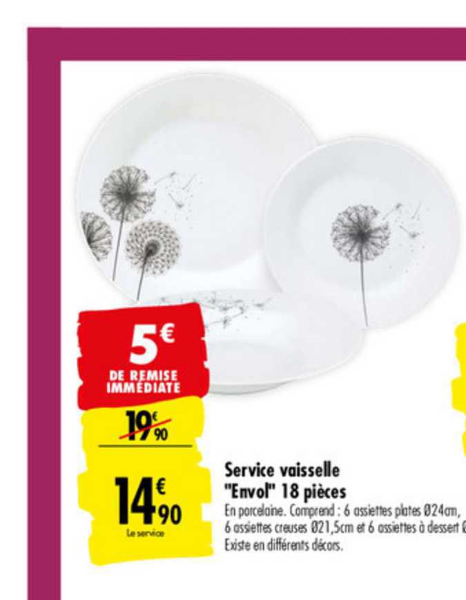 service vaisselle "envol" 18 pièces