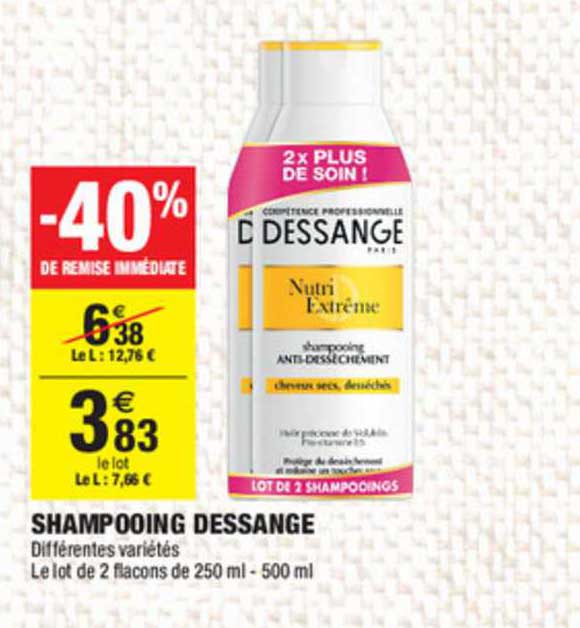 Shampooing Dessange -40% Remise Immédiate