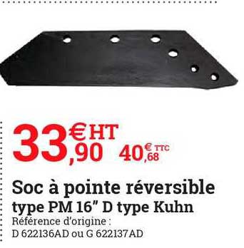 Soc à Pointe Réversible Type Pm 16" D Type Khun