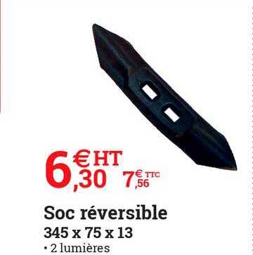 soc réversible 345 x 75 x 13