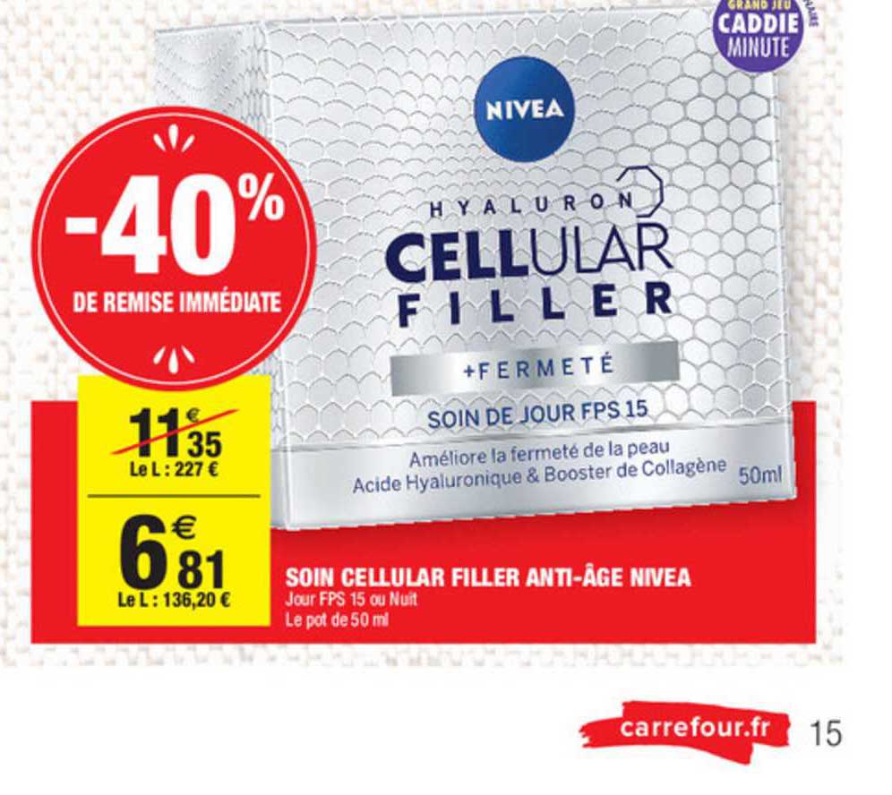 soin cellular filler anti âge nivea -40% de remise immédiate
