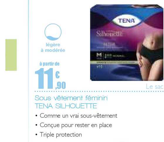 sous vêtement féminin tena silhouette