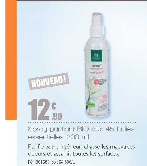 spray purifiant bio au 45 huiles essentielles 200 ml