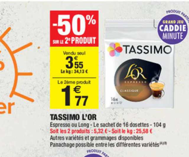 Tassimo L'or -50% Sur Le 2e Produit
