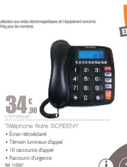 Téléphone Filaire Screeny