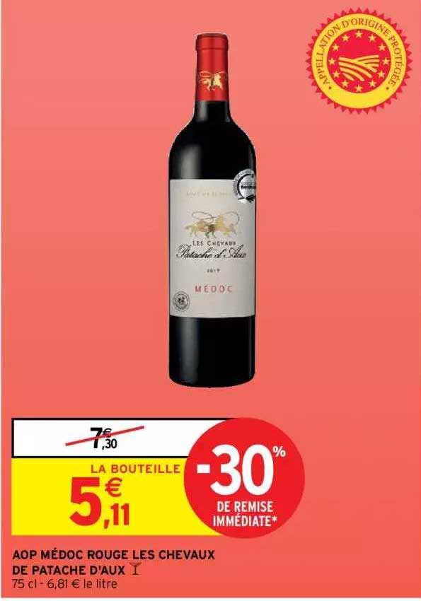 aop lédoc rouge les chevaux de patache d'aux