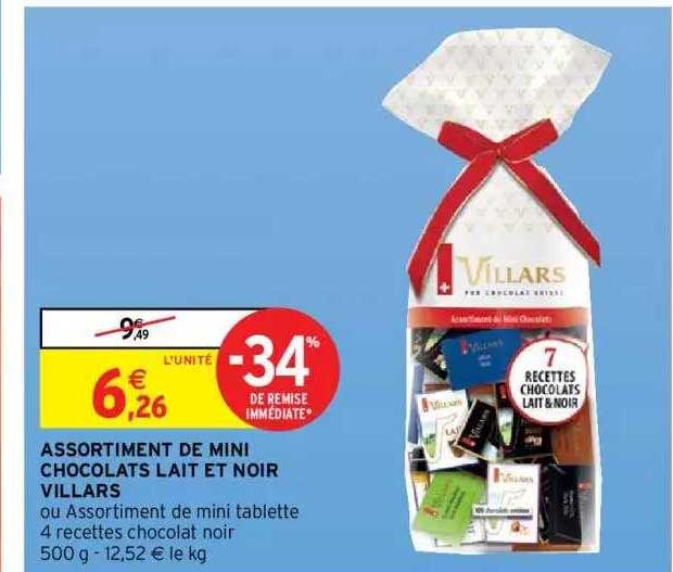 Assortiment De Mini Chocolats Lait Et Noir Villars