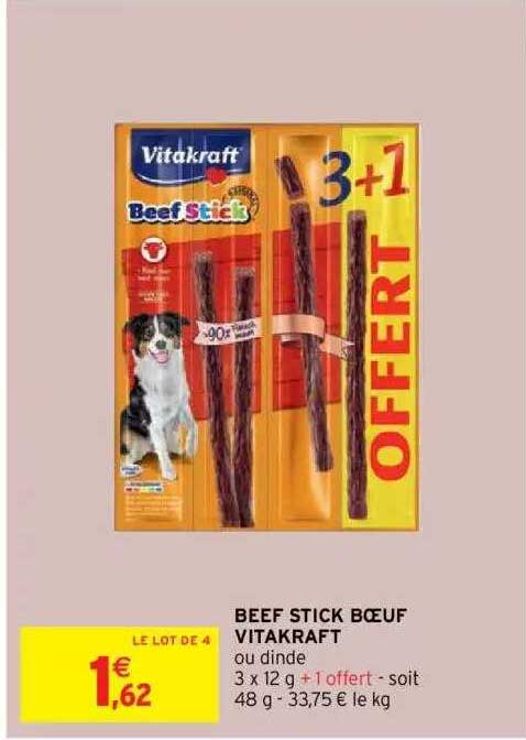 beef stick bœuf vitakraft