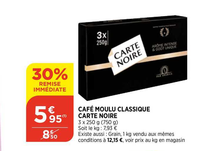 Café Moulu Classique Carte Noire