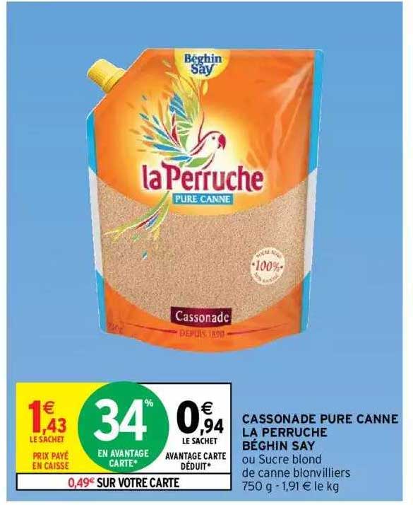 cassonade pure canne la perruche béghin say