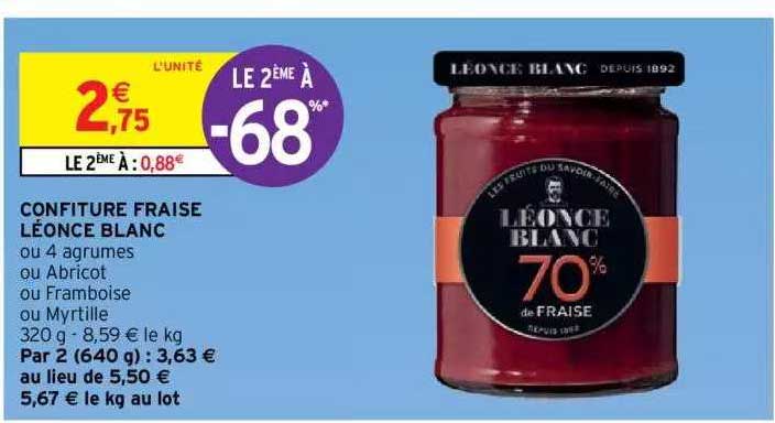Confiture Fraise Léonce Blanc