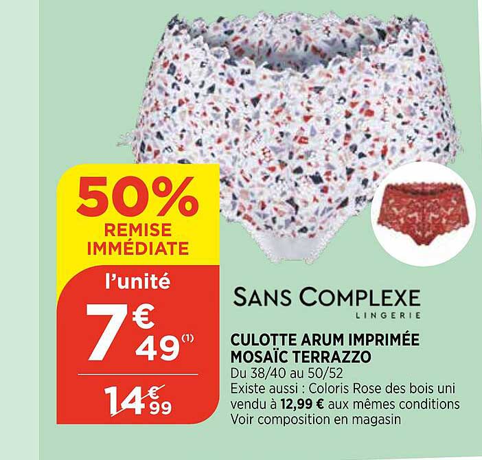 culotte arum imprimée mosaïc terrazzo sans complexe