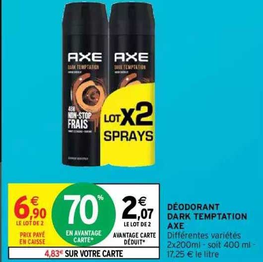 déodorant dark temptation axe