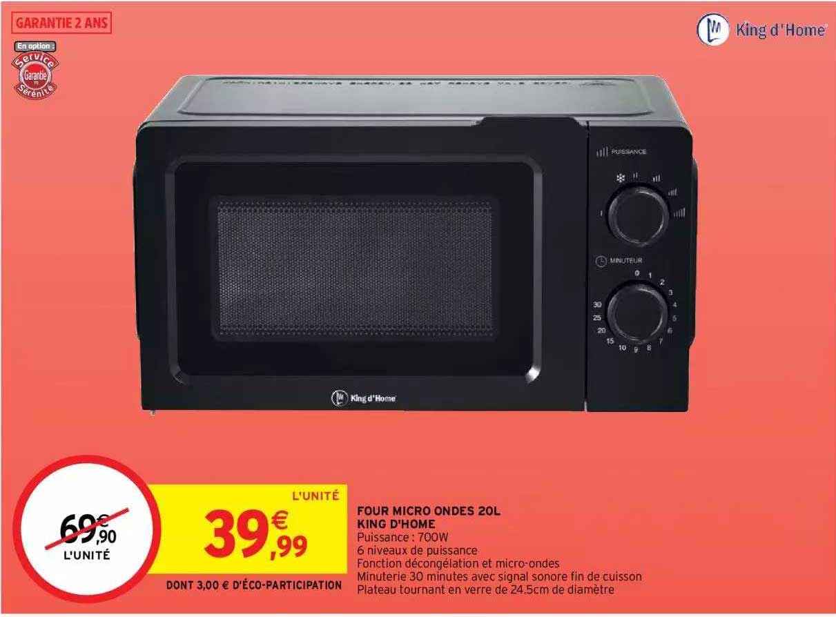 four micro ondes 20l king d'home