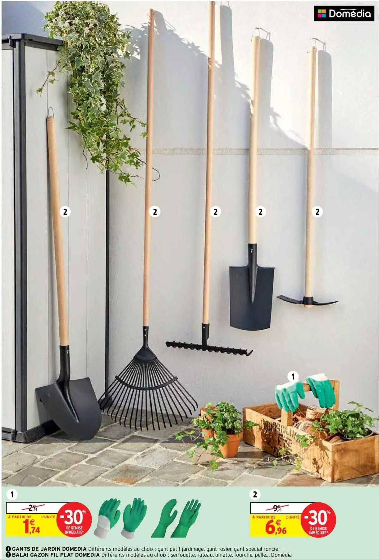 Gants De Jardin Domédia, Balai Gazon Fil Plat Domédia