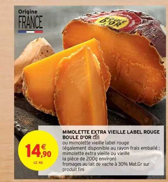 Mimolette Extra Vieille Label Rouge Boule D'or