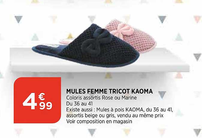 mules femme tricot kaoma