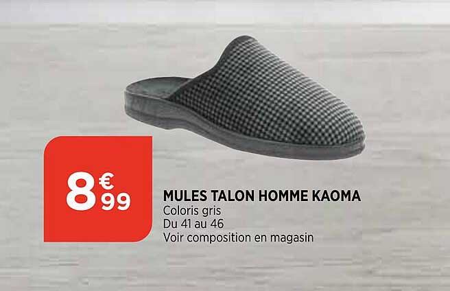 mules talon homme kaoma
