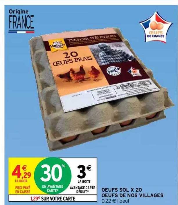 oeufs sol x20 oeufs de nos villages