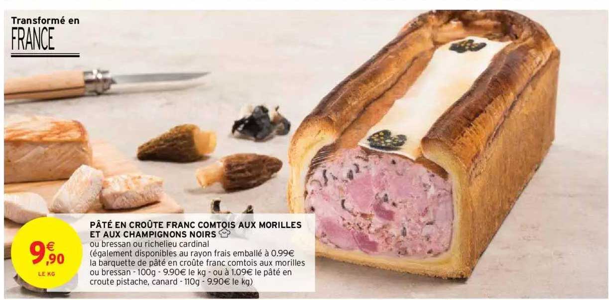 pâté en croûte franc comtois aux morilles et aux champagnons noirs