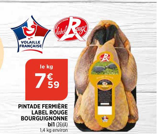 pintade fermière label rouge bourguignonne