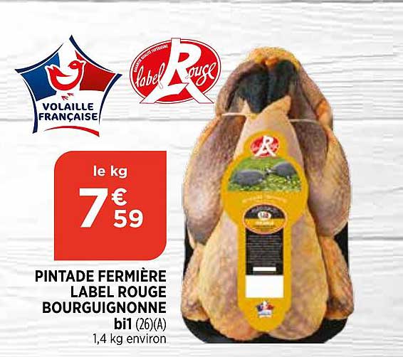 pintade fermière label rouge bourguignonne