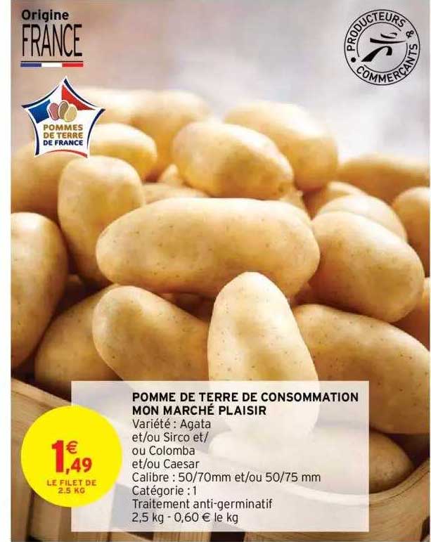 pomme de terre de consommation mon marché plaisir