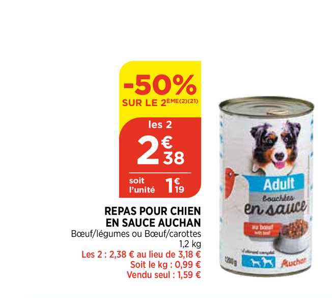 Repas Pour Chien En Sauce Auchan
