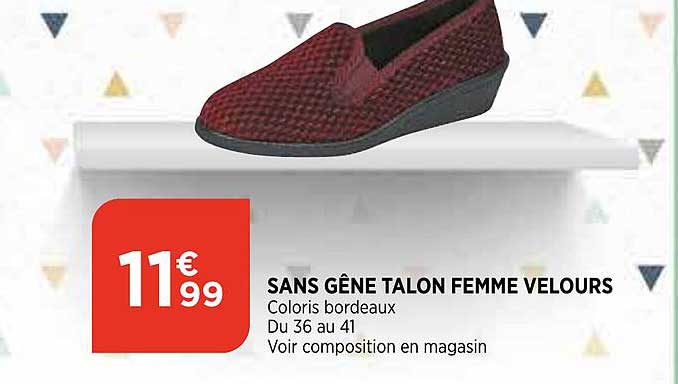 Sans Gêne Talon Femme Velours