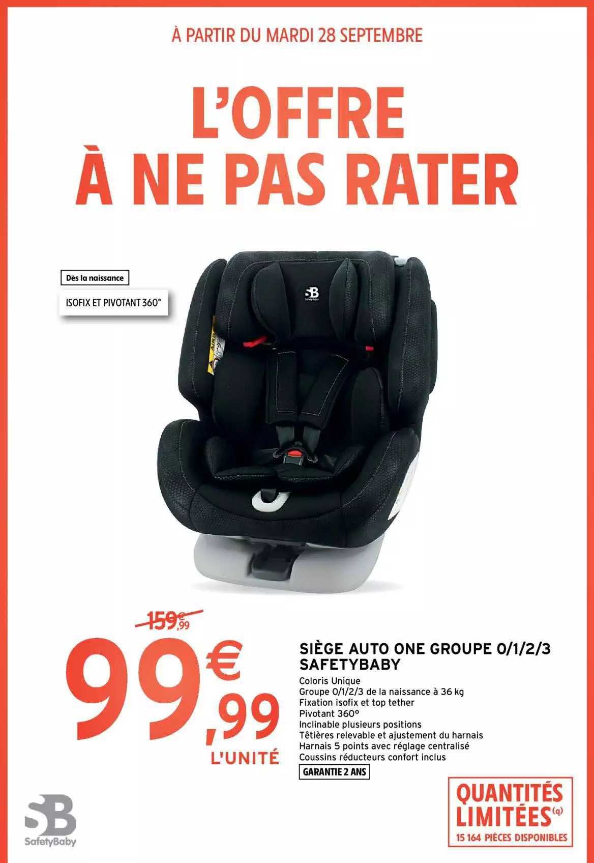 siège auto one groupe 1-1-2-3 safetybaby