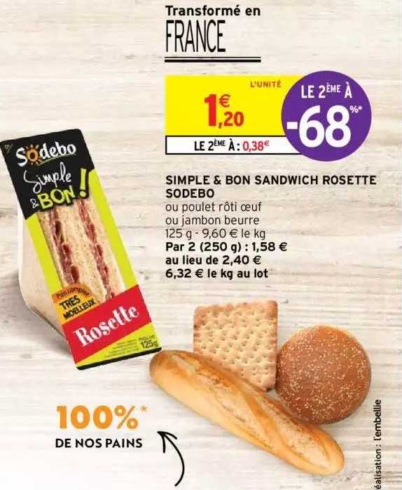 Simple & Bon Sandwich Rosette Sodebo